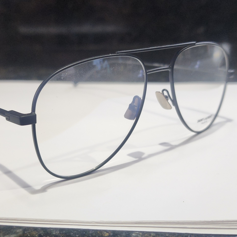 Ysl Mens Stylish Black Aviator Glasses